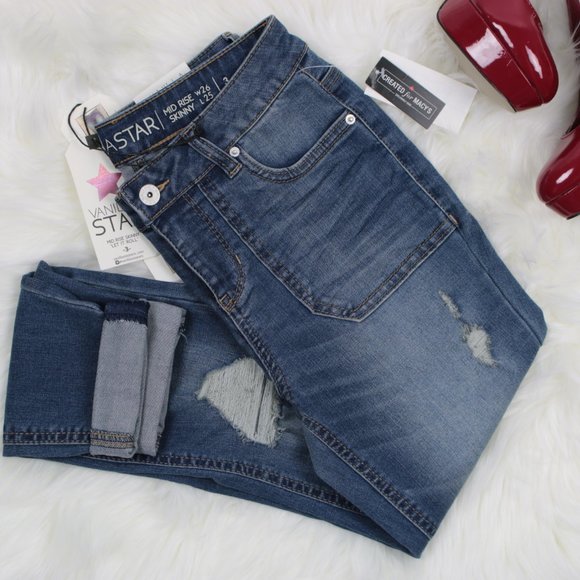 Vanilla Star Juniors Ripped Skinny Jeans - Picture 7 of 8